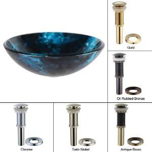   16.5 Boulder Opal Glass Vessel Sink (12mm Thick) wi