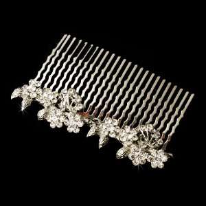  Charming Antique Silver Floral Hair Comb Jewelry