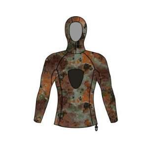Tilos UV Spearfishing Camouflage Lycra Spandex Shirt Sized for Use 