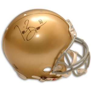 Tim Brown Autographed Pro Line Helmet  Details Notre Dame Fighting 