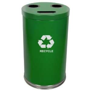  Indoor Recycling Container(trashcan), 3Hole,18,Gr 