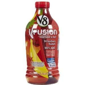 V8 Fusion Strawberry Banana Vegetable Juice, 46 oz  
