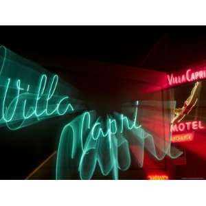 Nighttime Abstract of Villa Capri Motel, Coronado 