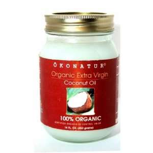 100% Organic Extra Virgin Coconut Oil   16 Fl Oz  Grocery 