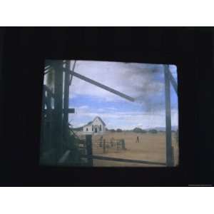  An Old Window Screen Frames This Weathered Western Movie 