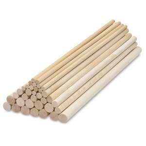  Wooden Dowel Rods   Dowel Rods, Pkg of 12, 12, 1/4 Arts 