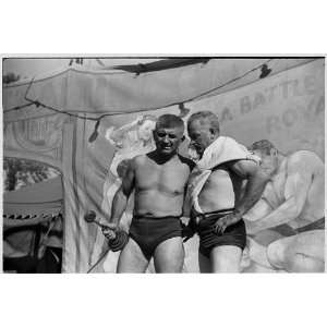  Photo Wrestlers at the Worlds Fair in Tunbridge, Vermont 